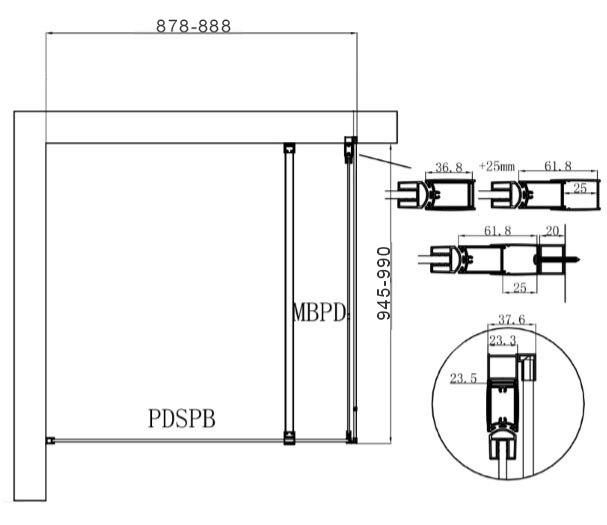 Arezzo 1000 x 900 Matt Black Grid Frameless Pivot Door Shower Enclosure + Tray