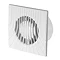 Arezzo 100mm Classic Bathroom Extractor Fan - Humididstat - White Large Image