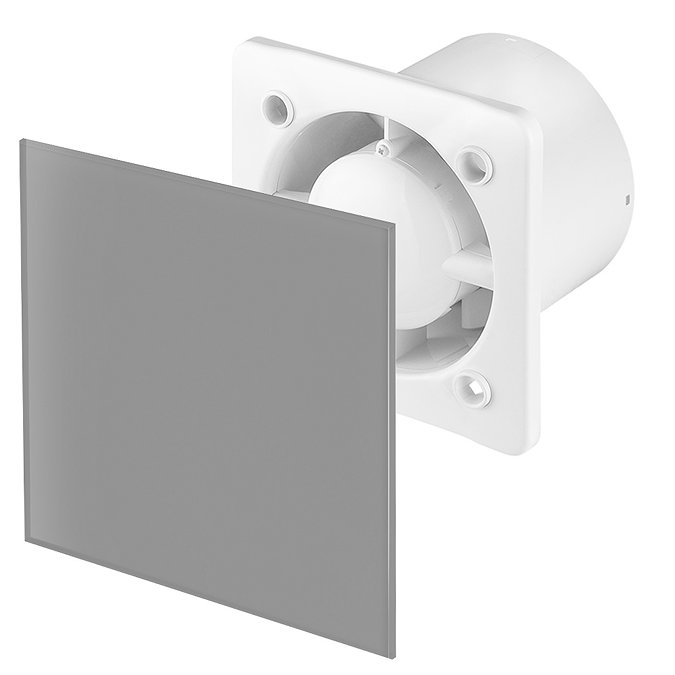 Arezzo 100mm Silent Extractor Fan - Humidistat - Matt Grey Large Image