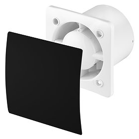 Arezzo 100mm Silent Extractor Fan - Pull Cord Switch - Matt Black Large Image