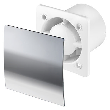 Arezzo 100mm Silent Extractor Fan - Pull Cord Switch - Chrome  Profile Large Image