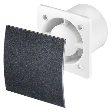 Arezzo 100mm Silent Extractor Fan - Pull Cord Switch - Graphite  Profile Large Image