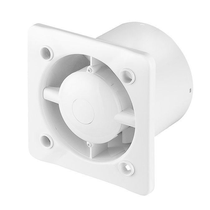 Arezzo 100mm Silent Extractor Fan - Pull Cord Switch - White  Profile Large Image