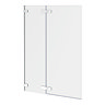 Arezzo 10mm Easy-Clean Double Panel Hinged Bath Screen Chrome (1050 x 1500mm)