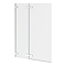 Arezzo 10mm Easy-Clean Double Panel Hinged Bath Screen Chrome (1050 x 1500mm)
