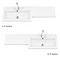 Arezzo 1100 Matt Blue Combination Furniture Pack (Brushed Brass Flush & Handles) Profile Large Imag