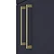 Arezzo 1100 Matt Blue Semi-Recessed Round Combination Vanity Unit (Brushed Brass Flush & Handles) P