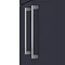 Arezzo 1100 Matt Blue Semi-Recessed Square Combination Vanity Unit (Chrome Flush & Handles)  Profile
