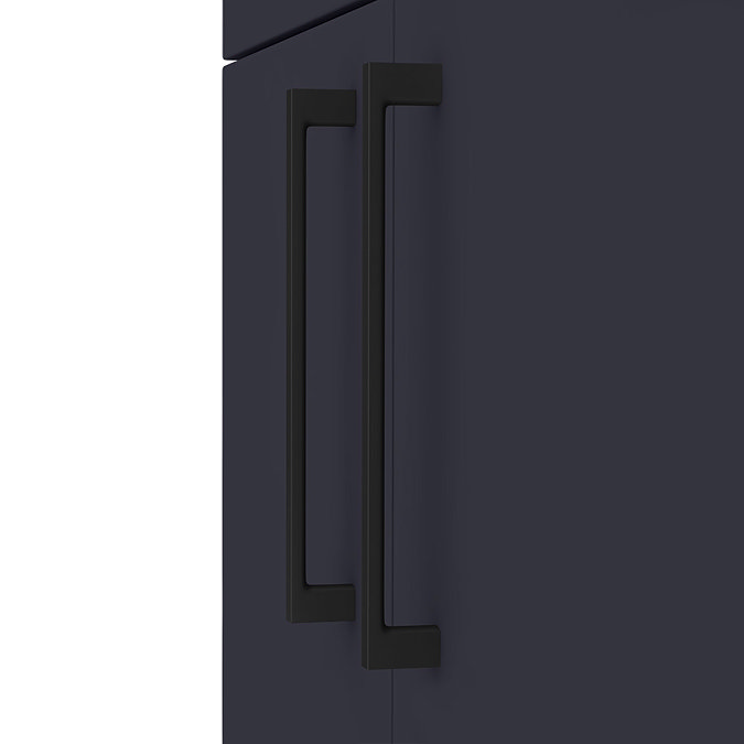 Arezzo 1100 Matt Blue Semi-Recessed Square Combination Vanity Unit (Matt Black Flush & Handles) Pro
