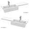 Arezzo 1100 Matt Blue Semi-Recessed Square Combination Vanity Unit (Matt Black Flush & Handles) In