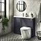 Arezzo 1100 Matt Blue Slimline Combination Vanity Unit (Chrome Flush & Handles) Large Image