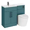 Arezzo 1100 Matt Green Combination Furniture Pack (Matt Black Flush & Handles) Large Image