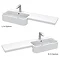Arezzo 1100 Matt Green Semi-Recessed Round Combination Vanity Unit (Brushed Brass Flush & Handles)