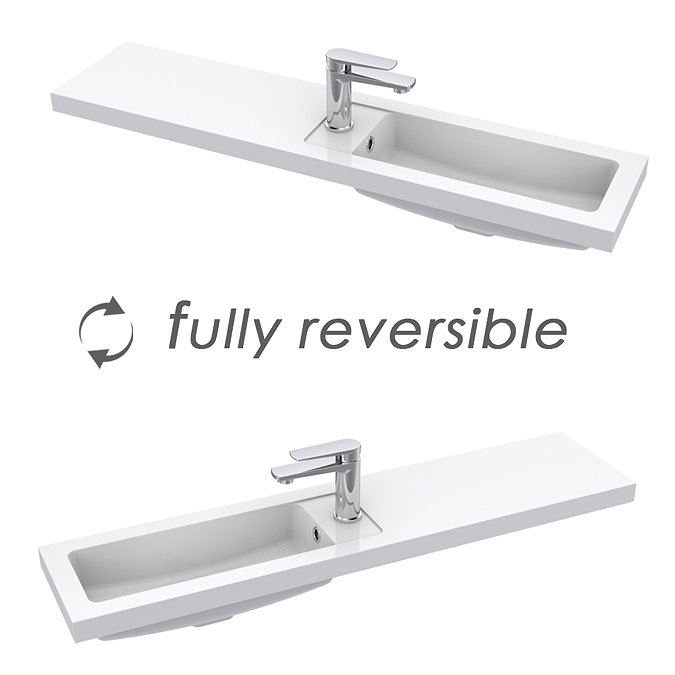 Arezzo 1100 Matt Green Slimline Combination Vanity Unit (Chrome Flush & Handles) In Bathroom Large Image
