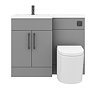Arezzo 1100 Matt Grey Combination Furniture Pack (Matt Black Flush & Handles)  Newest Large Image