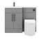Arezzo 1100 Matt Grey Combination Furniture Pack (Matt Black Flush & Handles) Newest Large Image