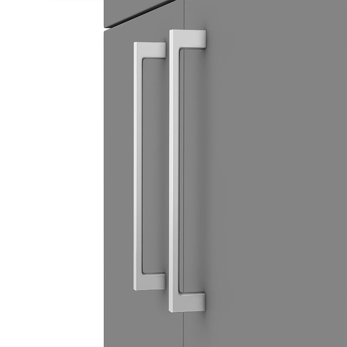 Arezzo 1100 Matt Grey Slimline Combination Vanity Unit (Chrome Flush & Handles)  Profile Large Image