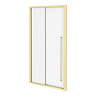 Arezzo 1100 x 1950 Soft Closing Sliding Shower Door - Brushed Brass
