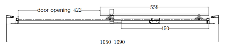 Arezzo 1100 x 1950 Soft Closing Sliding Shower Door - Chrome