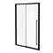 Arezzo 1100 x 1950 Soft Closing Sliding Shower Door - Matt Black