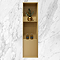 Arezzo 1100 x 305 Shower Niche with Shelf - Brushed Brass