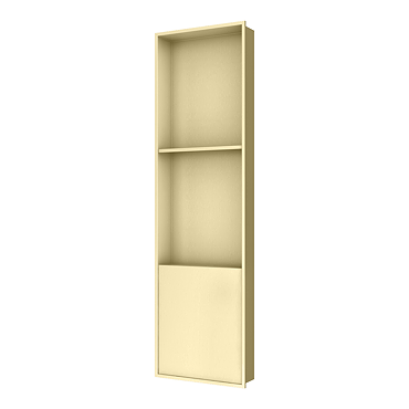 Arezzo 1100 x 305 Shower Niche with Shelf - Brushed Brass