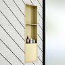 Arezzo 1100 x 305 Shower Niche with Shelf - Brushed Brass