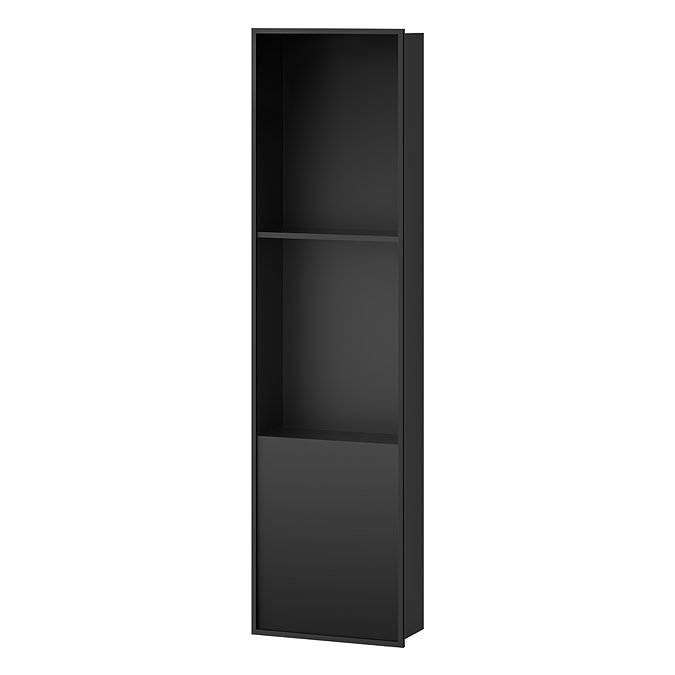 Arezzo 1100 x 305 Shower Niche with Shelf - Matt Black