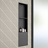 Arezzo 1100 x 305 Shower Niche with Shelf - Matt Black