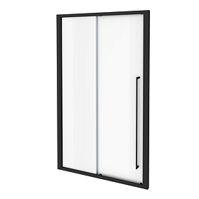 Arezzo 1200 x 1950 Soft Closing Sliding Shower Door - Matt Black