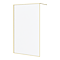 Arezzo 1200 x 2000 Brushed Brass Slim Frame Frosted Glass Wetroom Screen