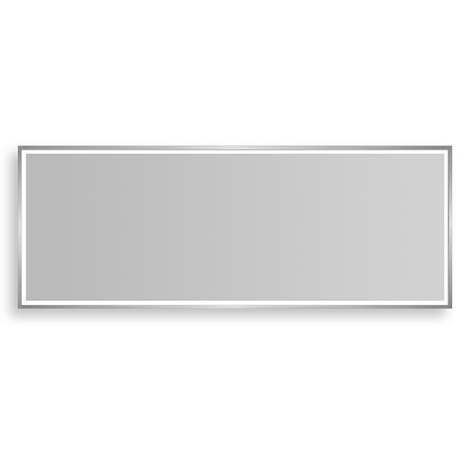 Arezzo 1200 x 450 Brushed Silver LED Universal Mirror with Motion Sensor and Anti-Fog