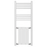 Arezzo 1200 x 485 Framed Modern Column Radiator - Chrome & White
