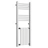 Arezzo 1200 x 485 Framed Modern Panel Radiator - Chrome & White