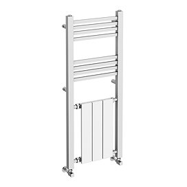 Arezzo 1200 x 485 Framed Modern Panel Radiator - Chrome & White