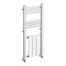 Arezzo 1200 x 485 Framed Modern Panel Radiator - Chrome & White