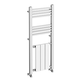 Arezzo 1200 x 485 Framed Modern Panel Radiator - Chrome & White