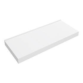 Arezzo 1200 x 500mm Stone Resin Wall Mounted Shelf for Counter Top Basins - Matt White Large Image