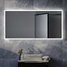 Arezzo 1200 x 600mm LED Illuminated Bathroom Mirror with Shaver Socket & Anti-Fog