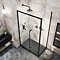 Arezzo 1200 x 800 Soft Closing Sliding Shower Door Enclosure - Matt Black