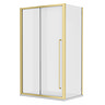 Arezzo 1200 x 900 Soft Closing Sliding Shower Door Enclosure - Brushed Brass