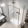 Arezzo 1200 x 900 Soft Closing Sliding Shower Door Enclosure - Chrome