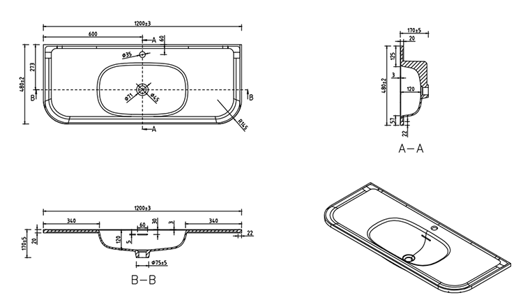 Arezzo 1200mm Slatted Walnut Wall Mounted Curved Vanity Unit with Matt Black Basin