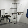 Arezzo 1200mm Wetroom Glass Stabilising Bar Matt Black