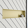 Arezzo 1210 x 280 Shower Niche - Brushed Brass