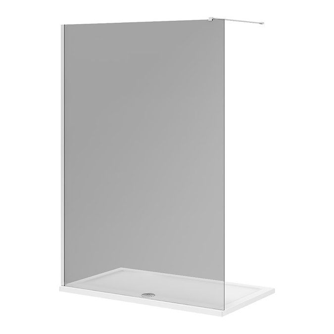 Arezzo 1400 x 800 Grey Tinted Glass Wet Room (inc. 1400 Screen + Tray) Large Image