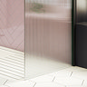 Arezzo 1400 x 900 Fluted Glass Matt Black Walk In Enclosure (inc. Main Screen, Side Panel + Tray)  a