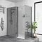 Arezzo 1400 x 900 Grey Tinted Glass Wet Room (inc. 800mm Screen, Return, Side Panel + Tray) Large Im