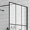 Arezzo 1400 x 900 Matt Black Grid Wet Room (Inc. Screen, Side Panel + Tray)  Feature Large Image