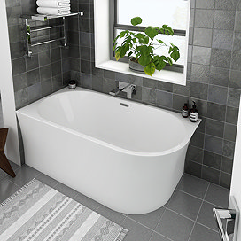 Arezzo LH 1500 x 750 Modern Curved Corner Bath Large Image